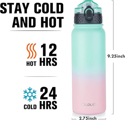 Insulated Water Bottle 20oz for Adults Kids Stainless Steel Water Bottles - Image 3