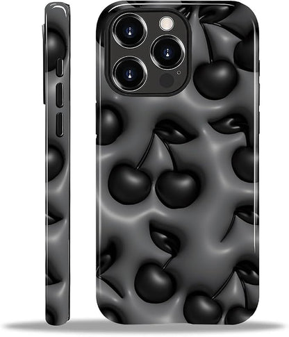for iPhone 11 Case, HL2 Cute Cool Cherry Black Hybrid 2 Layer Hard Shell by Unknown