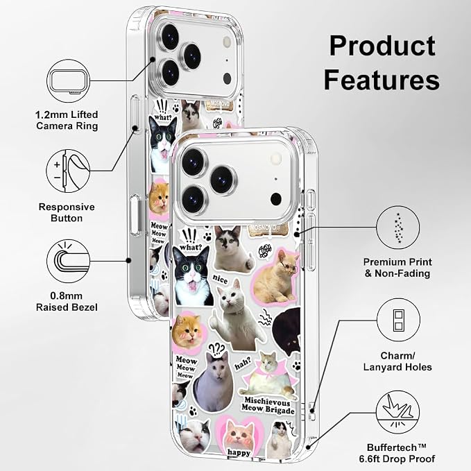 MOSNOVO for iPhone 17 Pro Max Case | Military Grade 6.6ft Drop Tested | Camera - Image 7