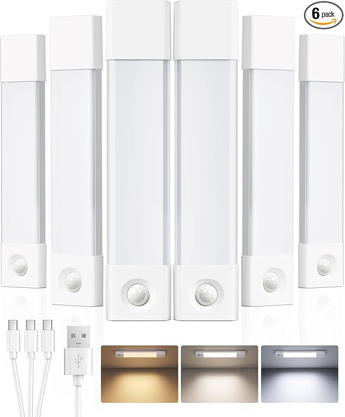 EZVALO 7.8" Rechargeable Motion Sensor Light Indoor, Wireless Closet Lights by EZVALO