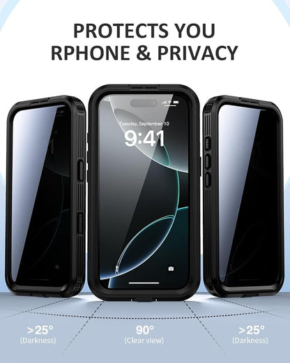 Lanhiem Magnetic for iPhone 16 Pro Max Case, Built-in Privacy Screen Protector - Image 2