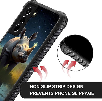 for Samsung Galaxy S21 FE Case, Rhino Water Marshes Pattern Graphic Design Girl - Image 5