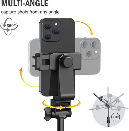 Liphisy 64” Tripod for Cell Phone & Camera, Phone Tripod - Image 3