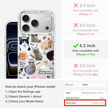 MOSNOVO for iPhone 17 Pro Case | Military Grade 6.6ft Drop Tested | Camera - Image 2
