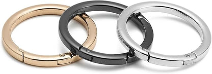 DEVPSISR 4pcs Flat Trigger Spring O Rings, Metal Keychain Ring Round Carabiner - Image 4