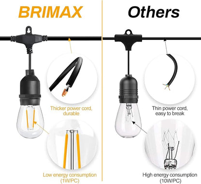 BRIMAX 12FT Outdoor String Lights - Image 5