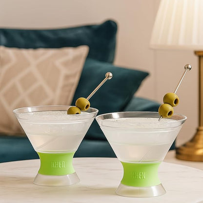 Cooling Martini Glasses Set of 2 – 10oz Freezer Gel Cocktail Cups – Double Wall - Image 7