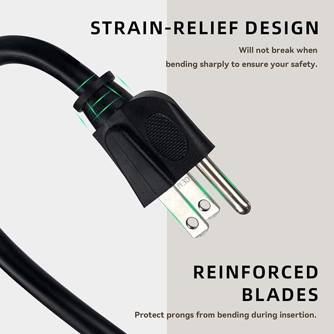6ft Outdoor Extension Cord for Christmas Decorations- 16/3 Heavy Duty SJTW - Image 3