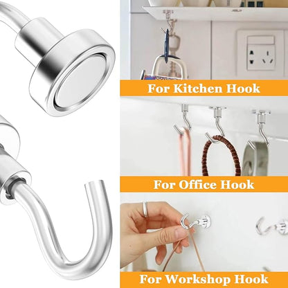 MIN CI 68Pack Super Strong Magnetic Hooks, 25lbs Heavy Duty Magnetic Hook - Image 3