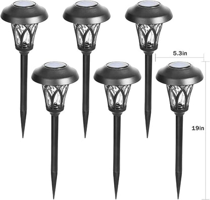 GIGALUMI 6 Pack Solar Pathway Lights Outdoor, Metal Glass & ABS Solar Landscape - Image 11