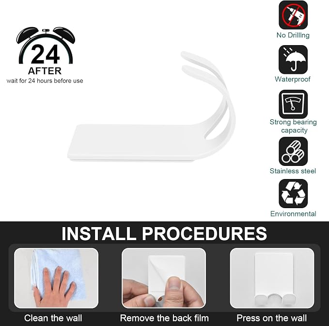 CGBE 4 Pack Shower Hooks - Image 4