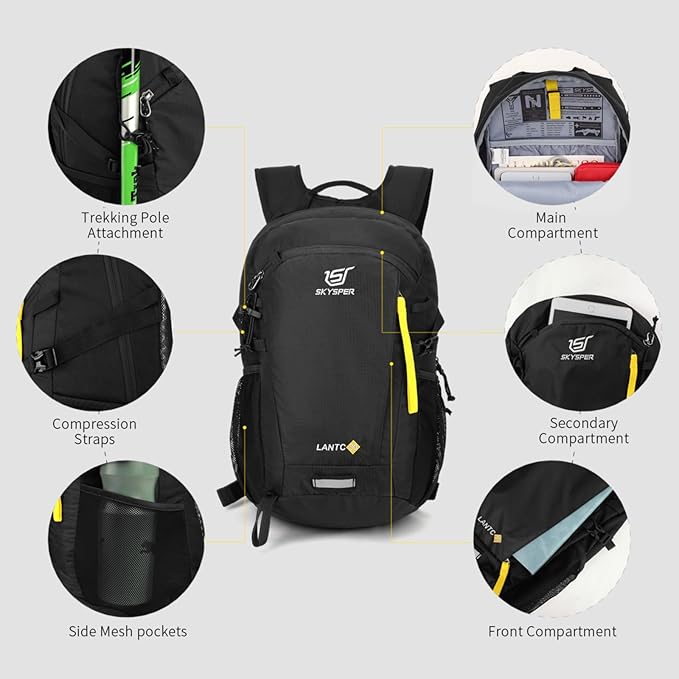 SKYSPER Small Hiking Backpack, 20L/30L Lightweight Travel Backpacks Hiking - Image 4
