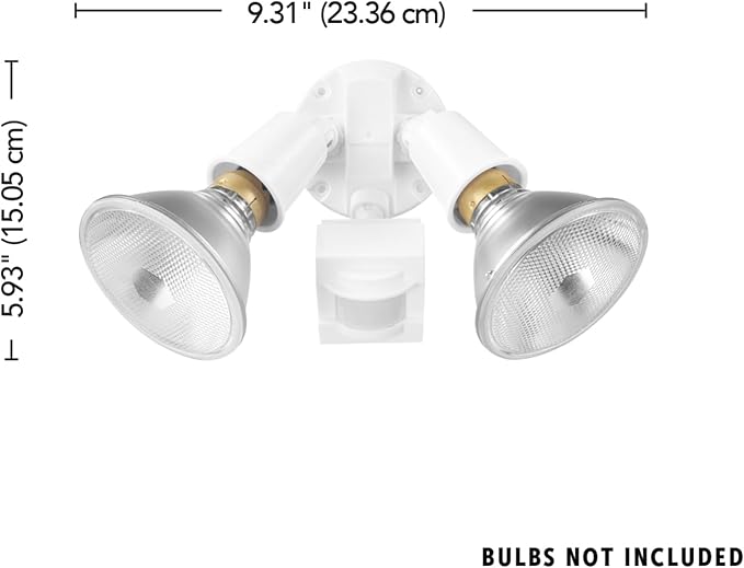 Globe Electric 17000269 110-Degree 240 W Twin Head White Hardwired Motion - Image 10