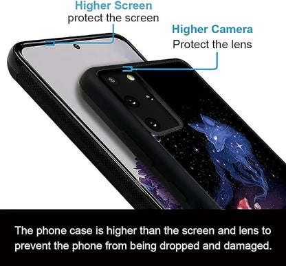 for Samsung Galaxy S20 Plus Case, Galaxy Fox Wolf Pattern Graphic Design Girl - Image 2
