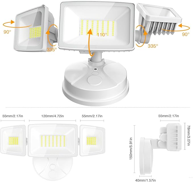 Onforu 2 Pack 75W Flood Lights Outdoor, 7000LM LED Flood Lighting Outdoor - Image 8