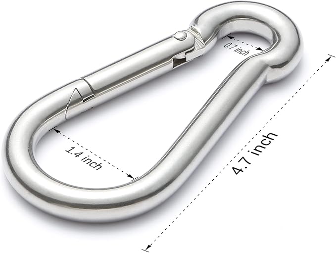 sprookber Stainless Steel Spring Snap Hook Carabiner - Image 2