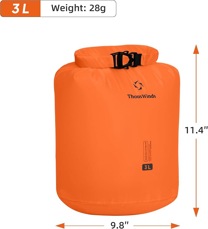 Thous Winds Waterproof Dry Bag, Ultralight 3L/6L/12L/24L/36L Roll Top - Image 7