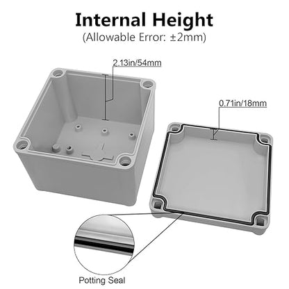 LeMotech Junction Box IP67 Waterproof Dustproof ABS Plastic Project Box - Image 4