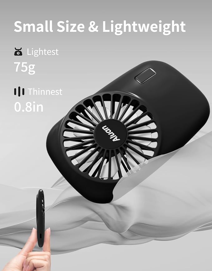 Aluan Handheld Mini Fan Powerful Small Personal Portable Speed Adjustable USB - Image 5