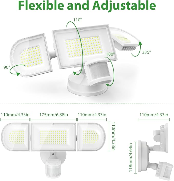 iMaihom 180W 18000LM Motion Sensor Outdoor Light - Image 9