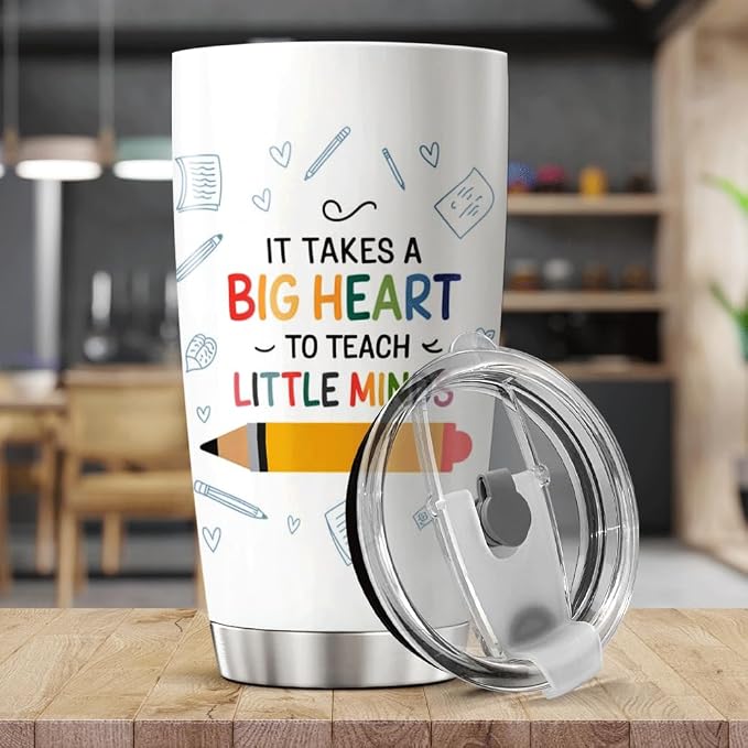 CUBICER Colorful Crayon Teacher Quote Design 20 Oz Tumbler - Image 5