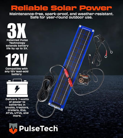 PulseTech SolarPulse SP-7 Slim Design Solar Battery Charger Maintainer - Image 3