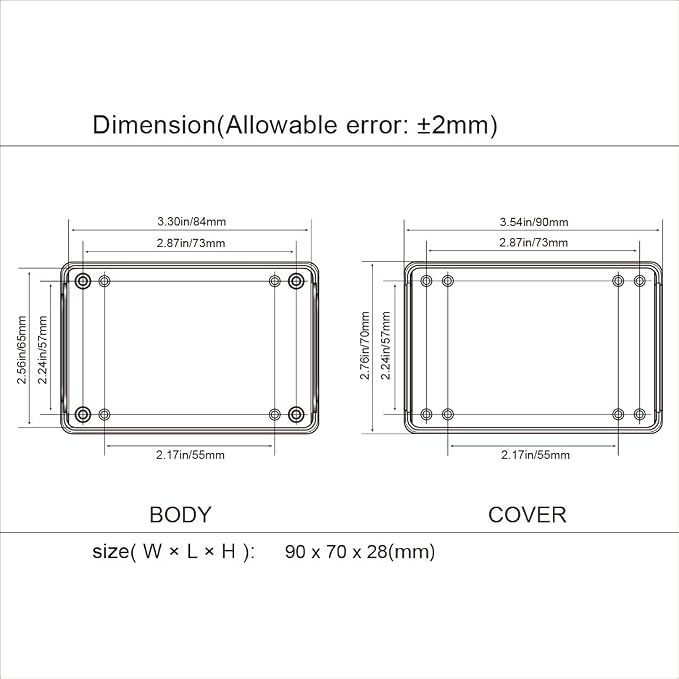 LeMotech 5 Pieces ABS Plastic Electrical Project Case Power Junction Box - Image 8