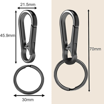 2pcs Metal Keychain Rings, Sturdy Key Chain Ring Carabiner Clip, Key Holder - Image 3