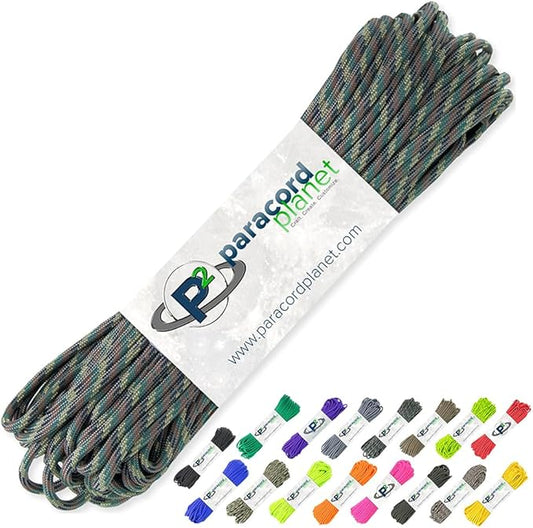 Paracord Planet 100' Hanks Parachute 550 Cord Type III 7 Strand Paracord Top 40 by ParacordPlanet