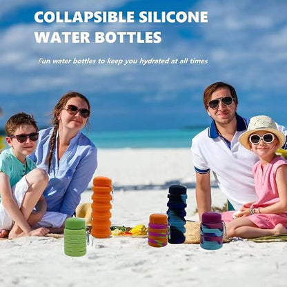 Collapsible Water Bottles 2 Pack 16oz, Travel Portable Sport Water Bottle - Image 3