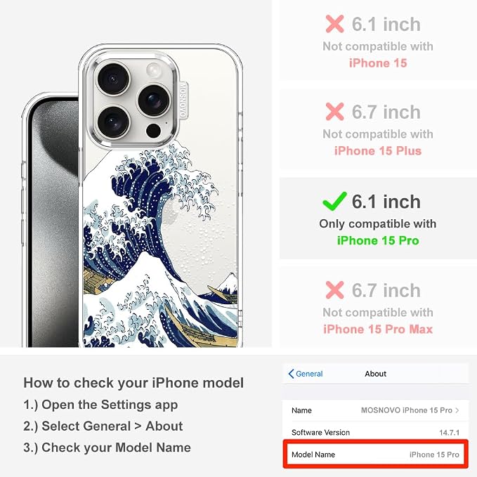 MOSNOVO Case for iPhone 15 Pro - Image 2