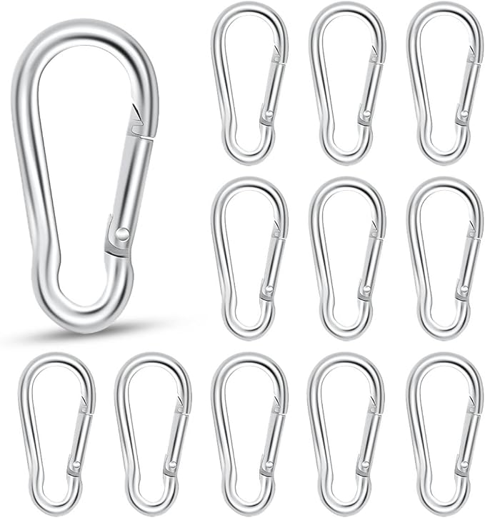 12 Pack Spring Snap Hook Heavy Duty Snap Carabiner Clip by Unknown