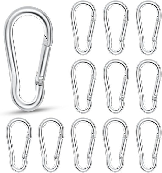 12 Pack Spring Snap Hook Heavy Duty Snap Carabiner Clip by Unknown