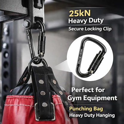 Auto Locking Carabiner Heavy Duty Carabiner 25kN UIAA Certified Climbing - Image 3