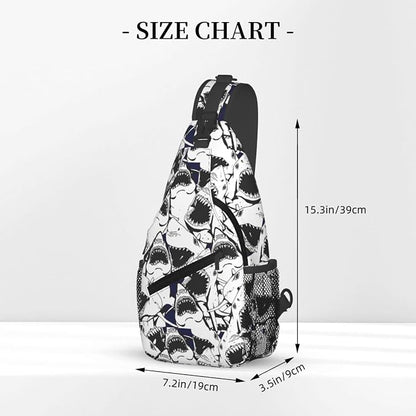 Shark Sling Bag For Women Men Fashion Backpack Crossbody Shoulder Bag Sling - Image 3