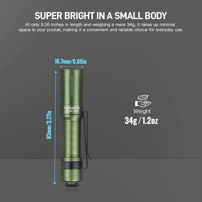 ThruNite Archer Mini Pocket EDC Pen Flashlight, USB-C Rechargeable Mini LED - Image 4