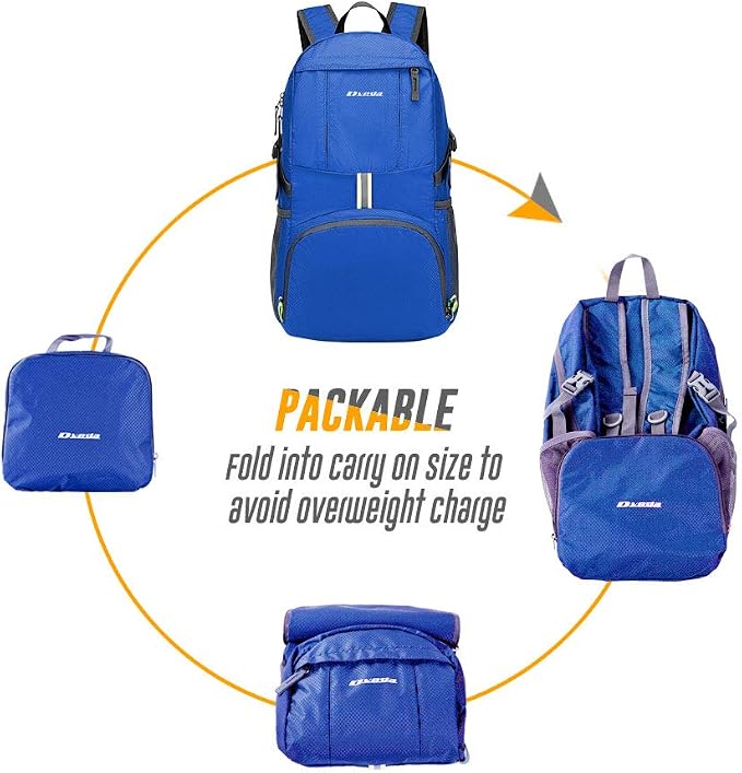 35L Lightweight Packable Backpack Waterproof Durable Hiking Travel Backpack - Image 5