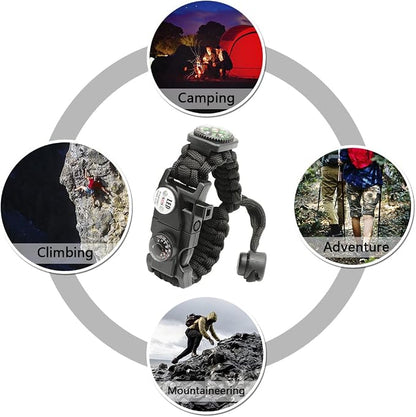20 in 1 Survival Paracord Bracelet Adjustable Gear Kit - Image 6