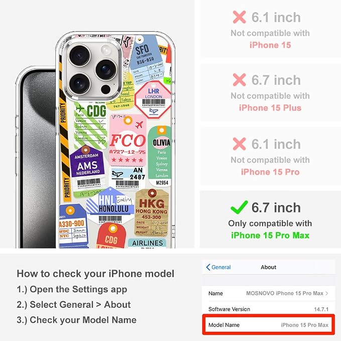 MOSNOVO Case for iPhone 15 Pro Max - Image 2