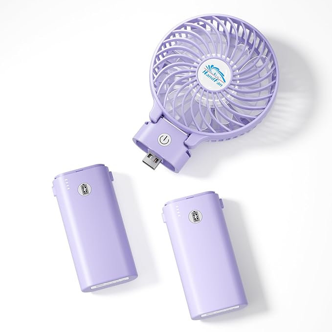 HandFan 10400mAh Personal Handheld Fan, 40Hrs Long-Lasted Hand Fan Rechargeable by HandFan