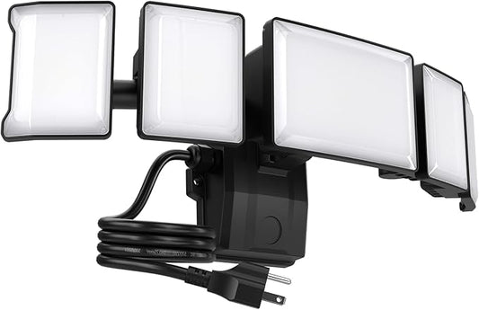 Olafus 130W Flood Lights Outdoor Plug in, 13000LM LED Security Light, 6500K by Olafus