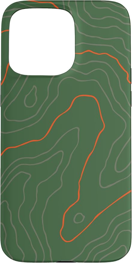 Backcountry Topo Guide Orange Lines Topographical Map Case by Unknown