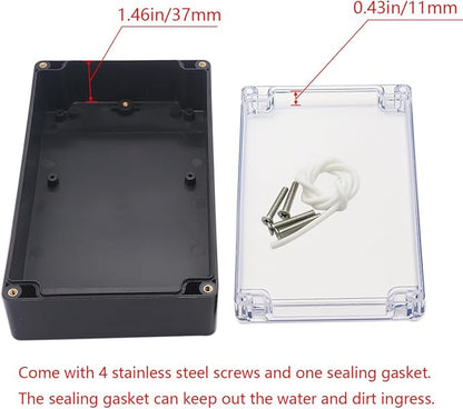 Project Box IP65 Waterproof Junction Box ABS Plastic Black Electrical Boxes DIY - Image 4