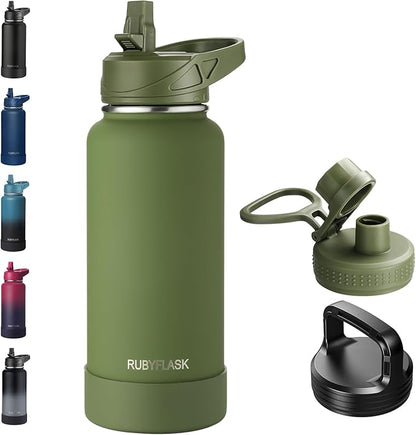 RUBYFLASK 32oz Insulated Water Bottle by RUBYFLASK