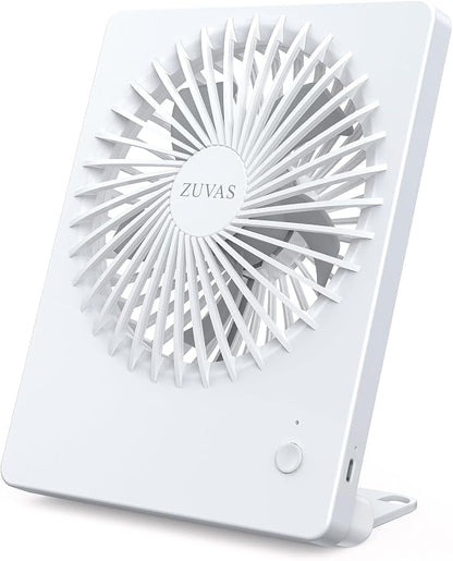 Zuvas Desk Fan Battery Operated Fan Rechargeable 180°Tilt Folding Personal Fan by Zuvas