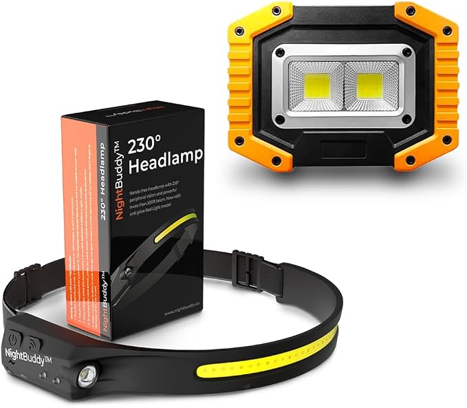 NightBuddy Original LED Headlamp Rechargeable Flashlight Adults Camping by NightBuddy