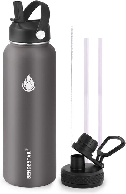 SENDESTAR Stainless Steel Water Bottle, Wide Mouth 32 oz Water Bottle by Sendestar