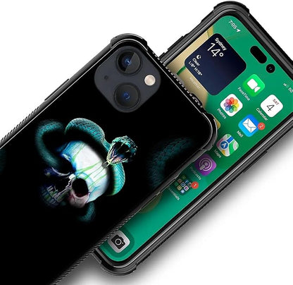 for iPhone 13 Case, Skeleton Winding Snake Pattern Graphic Design Girl Boy Soft - Image 3