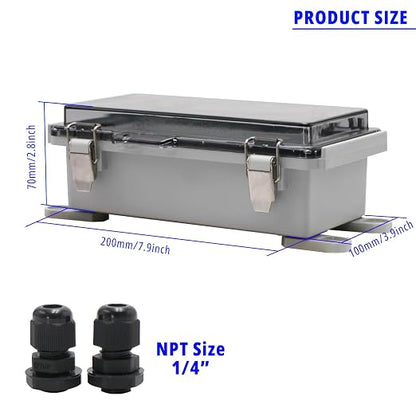MAKERELE Small Outdoor Junction Box Waterproof Electrical IP67 Plastic Enclosure - Image 2