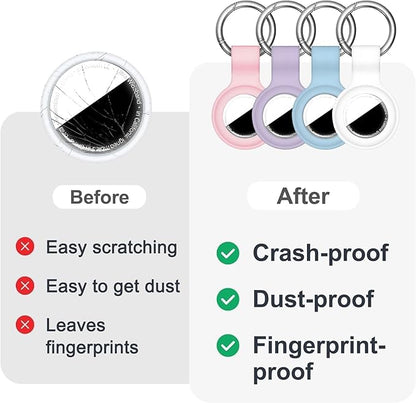 Linsaner Holder for AirTag 2nd Gen & 1st Gen, Silicone Case Keychain Key Ring - Image 6